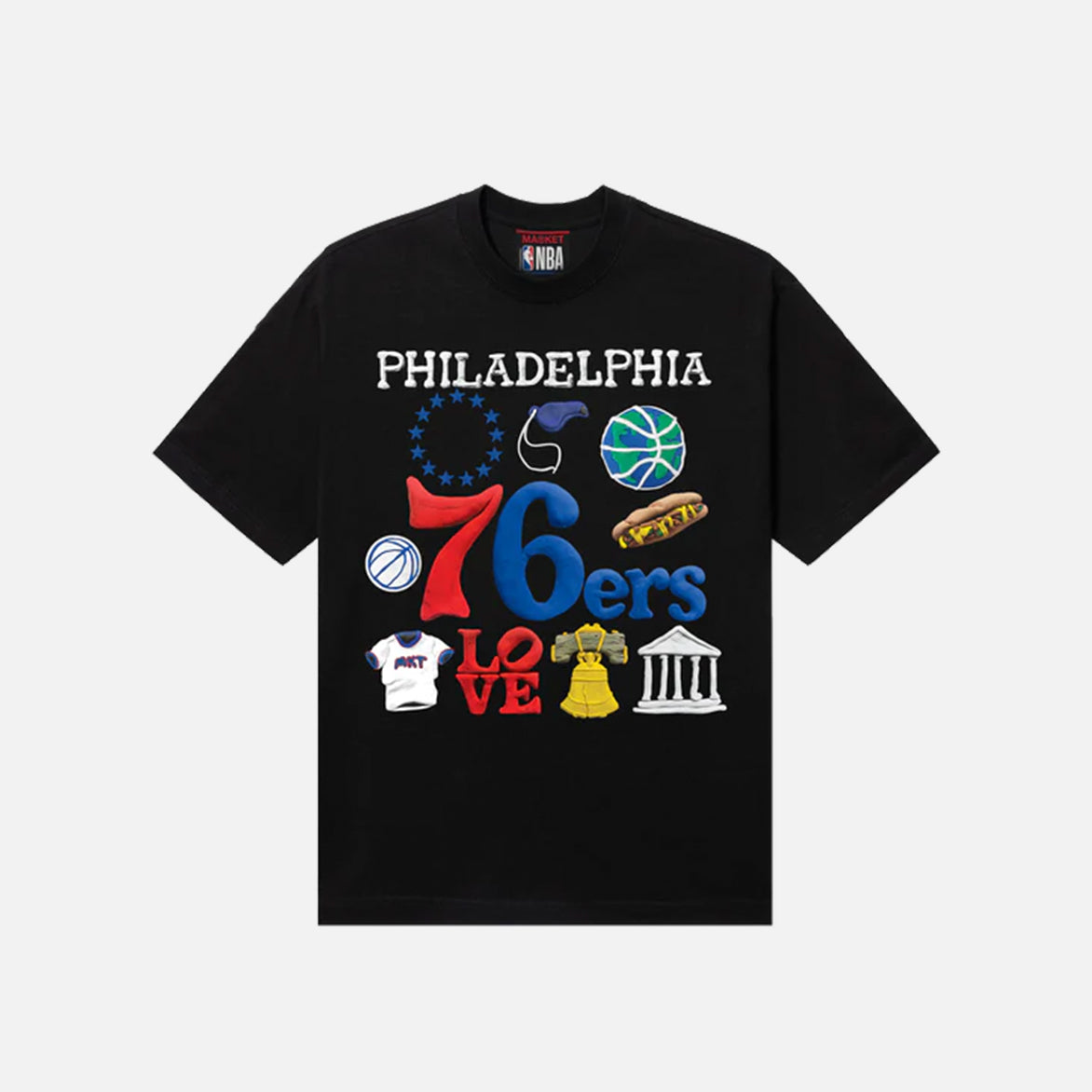 MARKET 76ERS TEE - BLACK