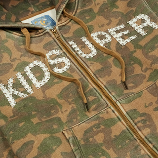 FACE CAMO HOODIE - DARK GREEN