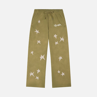 STARS PATCHWORK SWEATPANT - GREEN