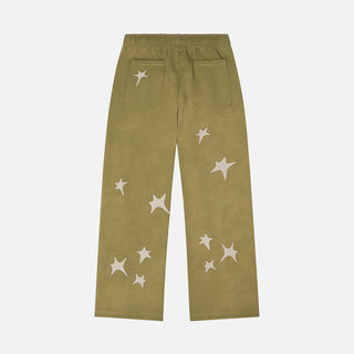 STARS PATCHWORK SWEATPANT - GREEN