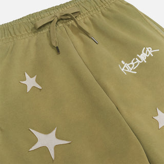 STARS PATCHWORK SWEATPANT - GREEN