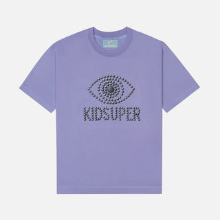 STUDDED EYE TEE - PLUM