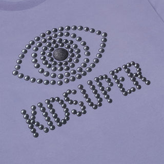 STUDDED EYE TEE - PLUM