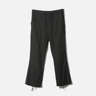 REVERSED SATEEN STRING FATIGUE PANT - BLACK
