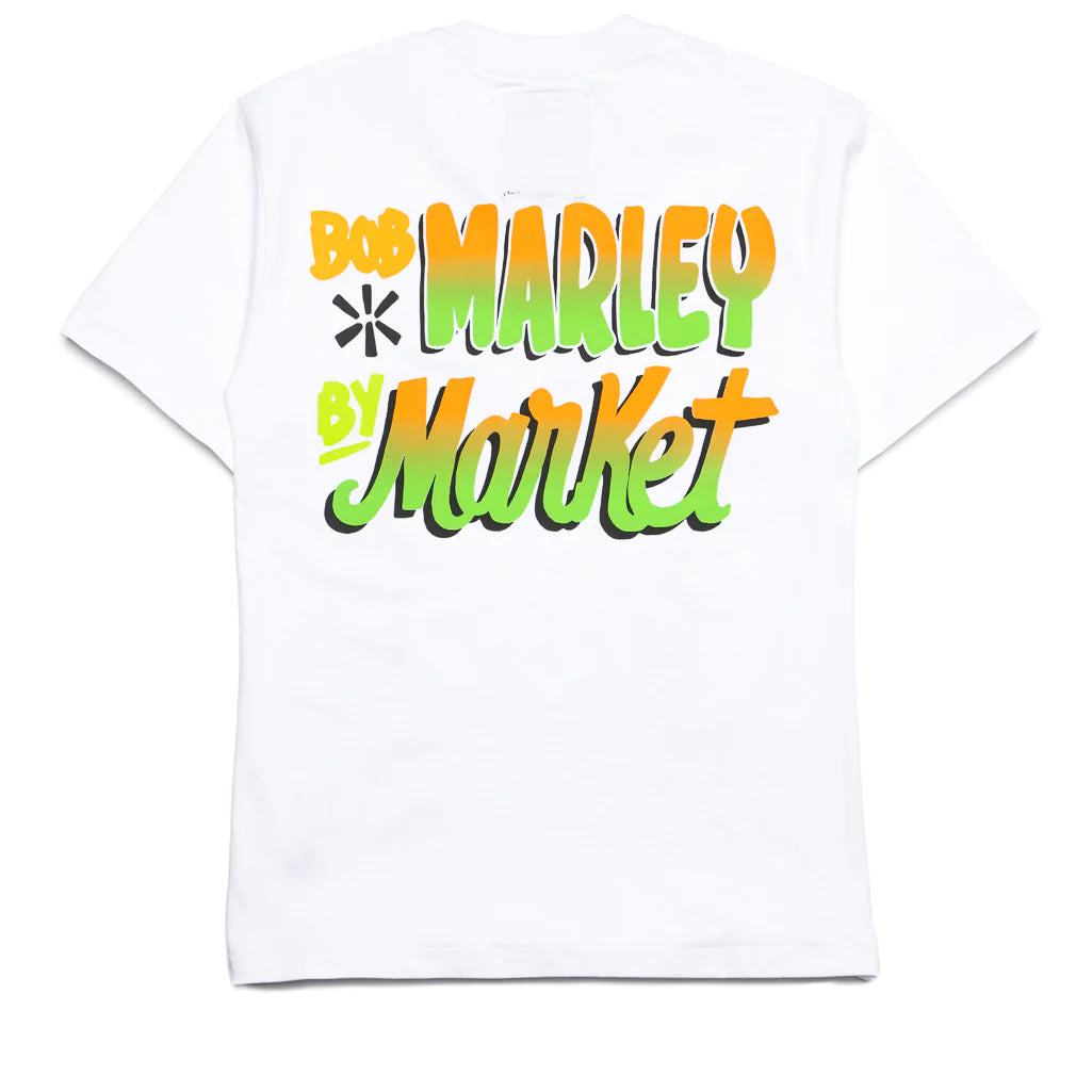 BOB MARLEY SOCCER T-SHIRT - WHITE