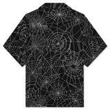 SPIDERWEB HAWAIIAN SHIRT - BLACK