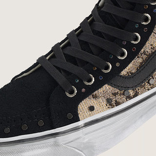 LX SK8-HI 38 "FLORAL RIVETS" - BLACK / MULTI