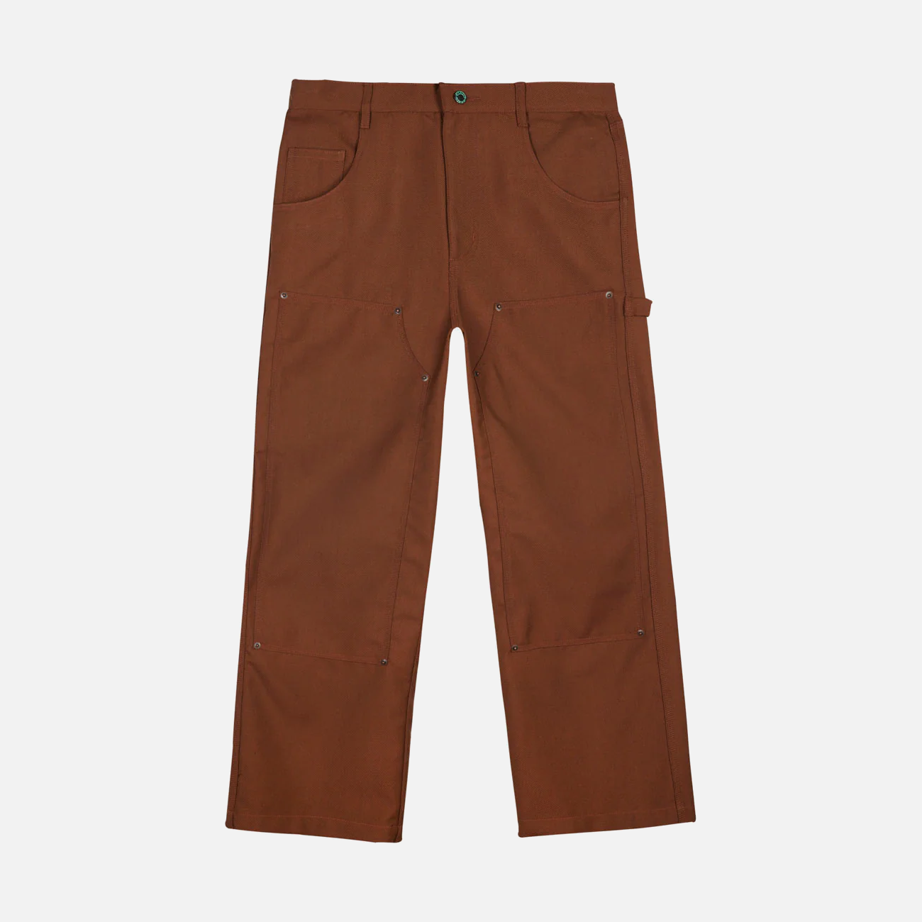 SERGE WOOL DOUBLE KNEE UTILITY PANT - BROWN