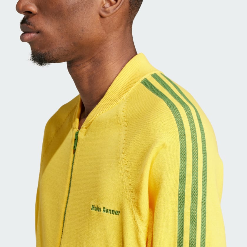 WALES BONNER X ADIDAS NYLON KNIT TRACK JAKCET - BOLD GOLD / CREW