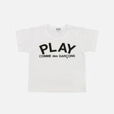 KIDS LOGO TEE - WHITE / BLACK