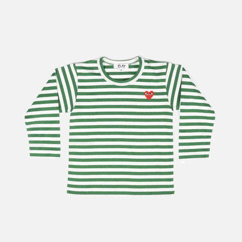 PLAY KIDS STRIPED LS TEE - GREEN