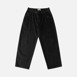 RELAXED DENIM PANTS - BLACK