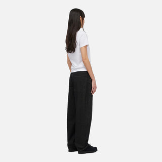 RELAXED DENIM PANTS - BLACK