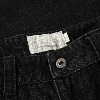 RELAXED DENIM PANTS - BLACK