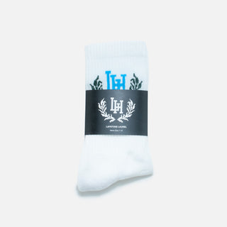 LH LAUREL SOCKS - WHITE / BLUE