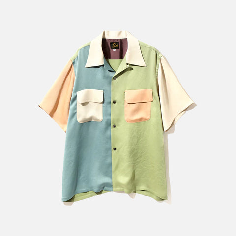 S/S CLASSIC SHIRT - LIGHT TONE - POLY SATEEN / MULTI COLOR
