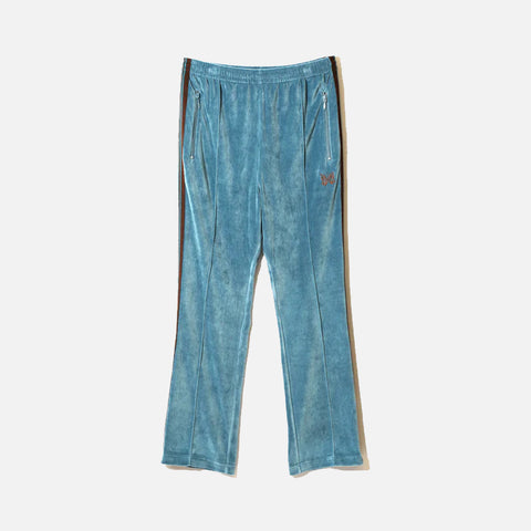 NARROW TRACK PANT - BLUE GREY / BURGUNDY