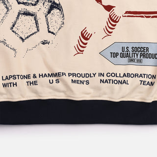 LAPSTONE X USMNT FULL-ZIP HOODIE - CREAM / NAVY