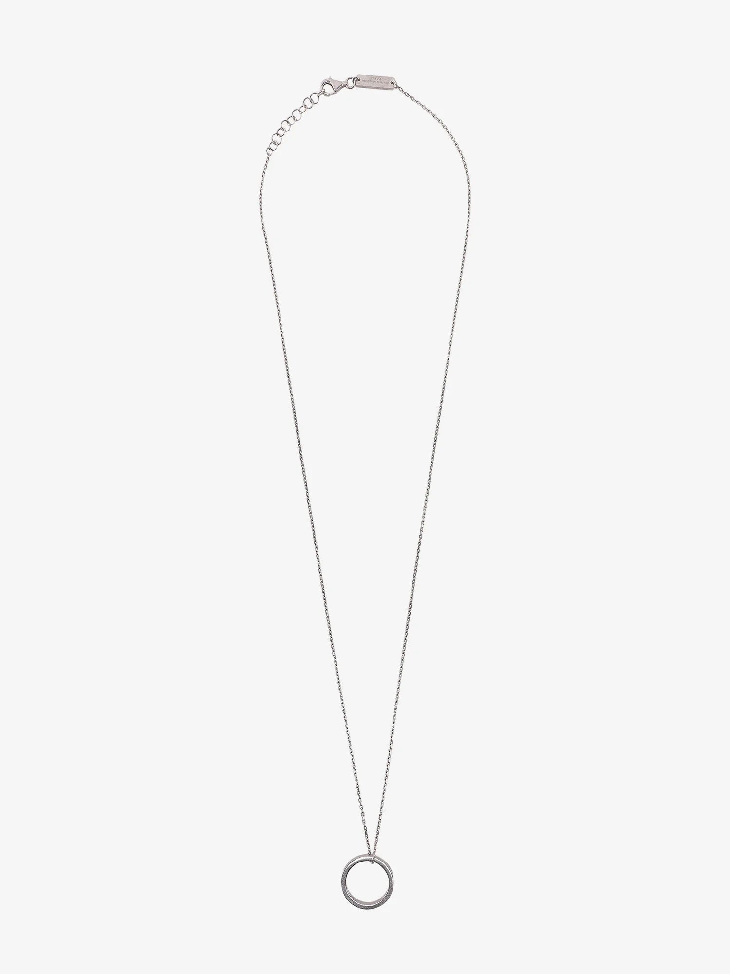 LOGO RING NECKLACE - SILVER