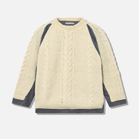 REBUILD BY NEEDLES FISHERMAN SWEATER - GREY