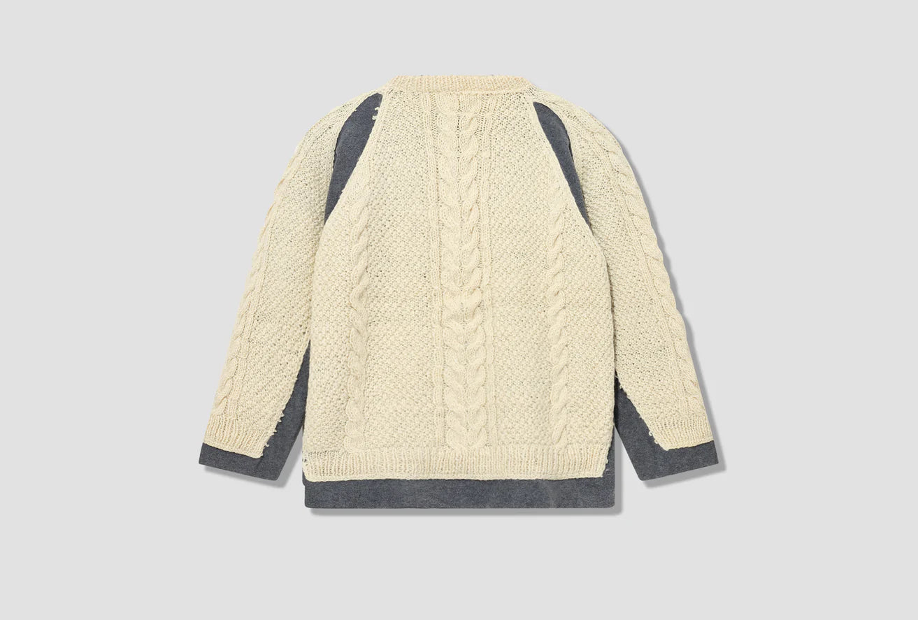REBUILD BY NEEDLES FISHERMAN SWEATER - GREY