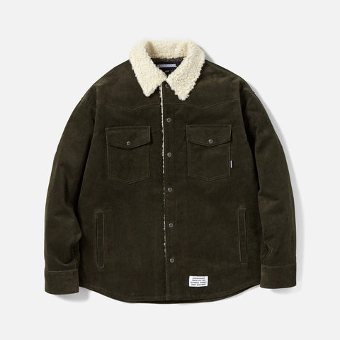 CORD WESTERN SH LS . EC - OLIVE DRAB