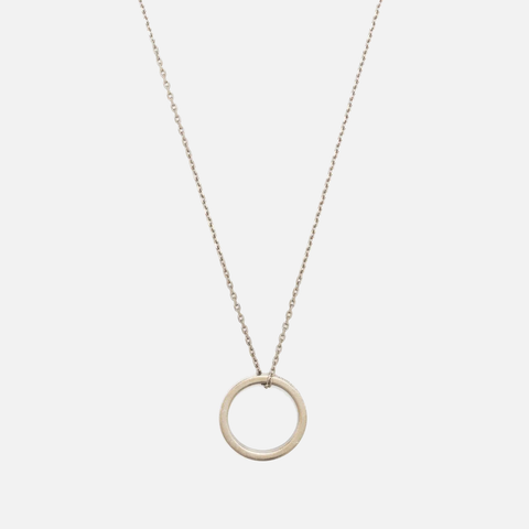 LOGO RING NECKLACE - SILVER