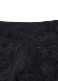VEGAN SUEDE PANTS - BLACK