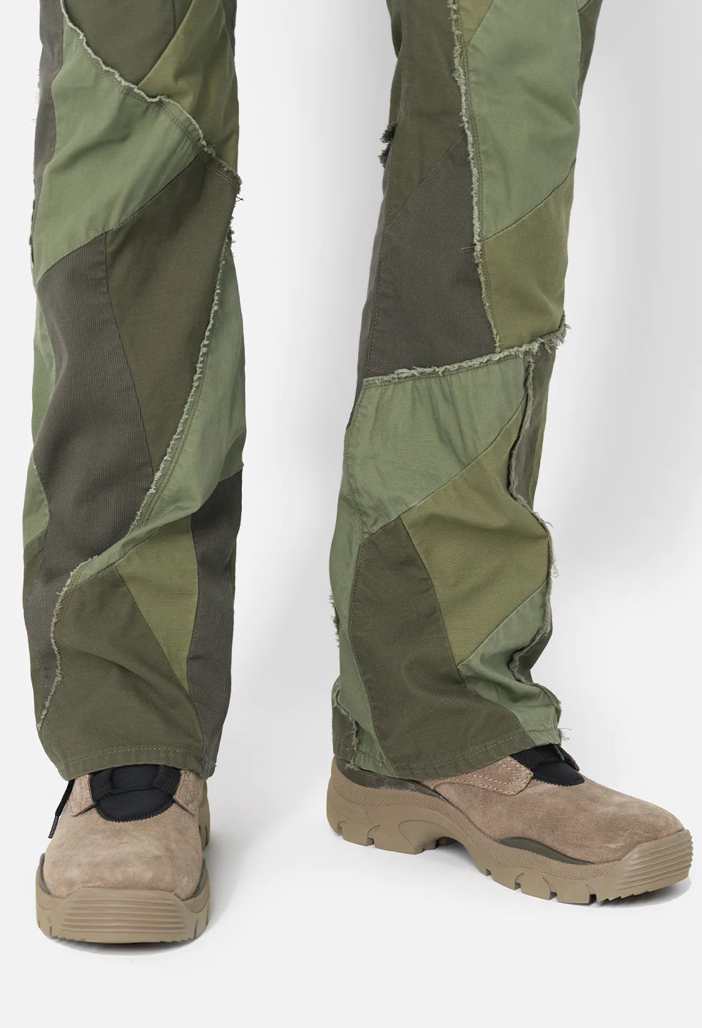 PATCHWORK CARIBOU BOOTCUT - OLIVE