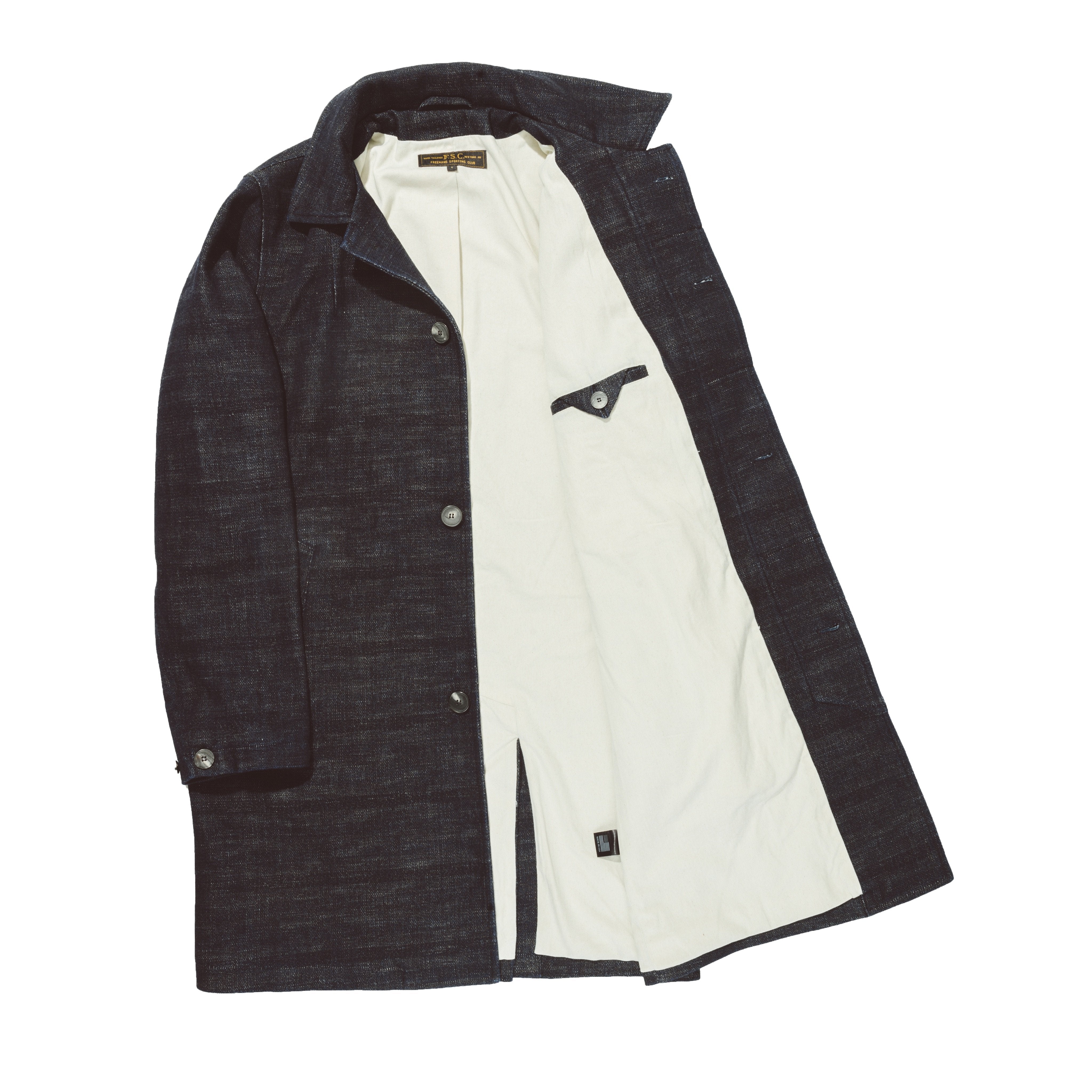 LINED STUDIO COAT - INDIGO