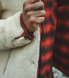 REVERSIBLE SHERPA JKT - RED PLAID