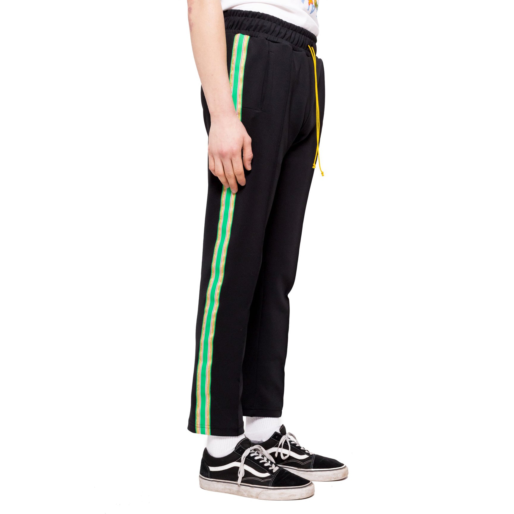 BRAVO TRACK PANTS - BLACK/GREEN