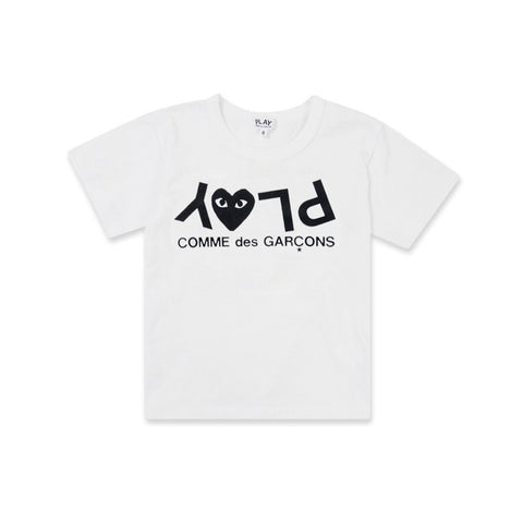 PLAY KIDS INVERTED LOGO TEE - WHITE