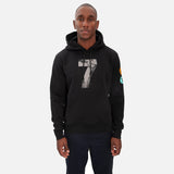 COMPOUND X SAVE THE DUCK "7" HOODIE - BLACK / GREY