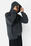 CABLE KNIT RECONSTRUCTED HOODIE - WASHED BLACK