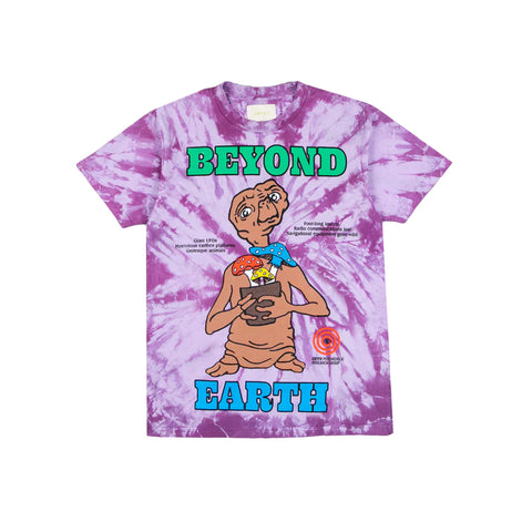 BEYOND EARTH TEE - PURPLE TIE DYE