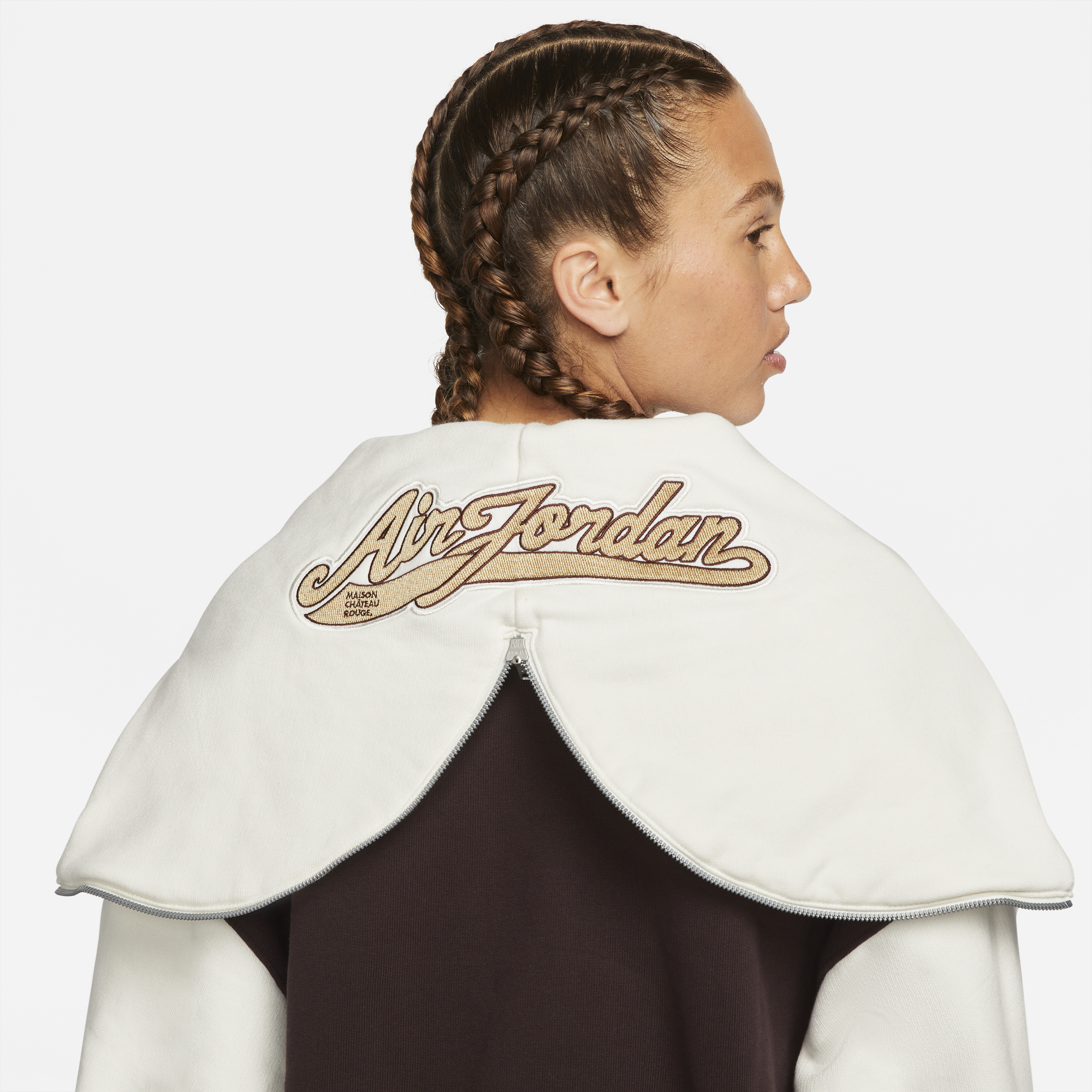 MCR X AIR JORDAN WOMEN`S PULLOVER HOODIE - BROWN BASALT