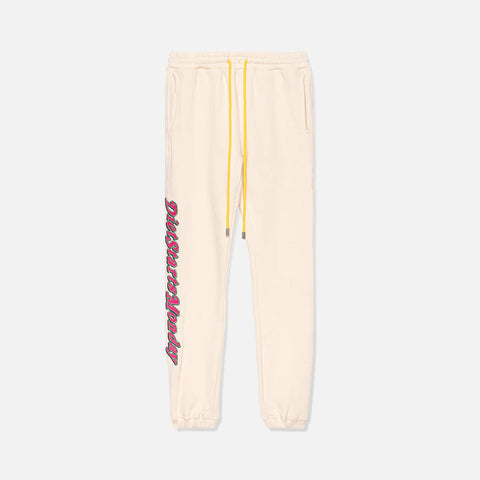 SPELL OUT SWEATPANTS - CREAM