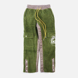 FLEECE CARGO PANTS - OLIVE