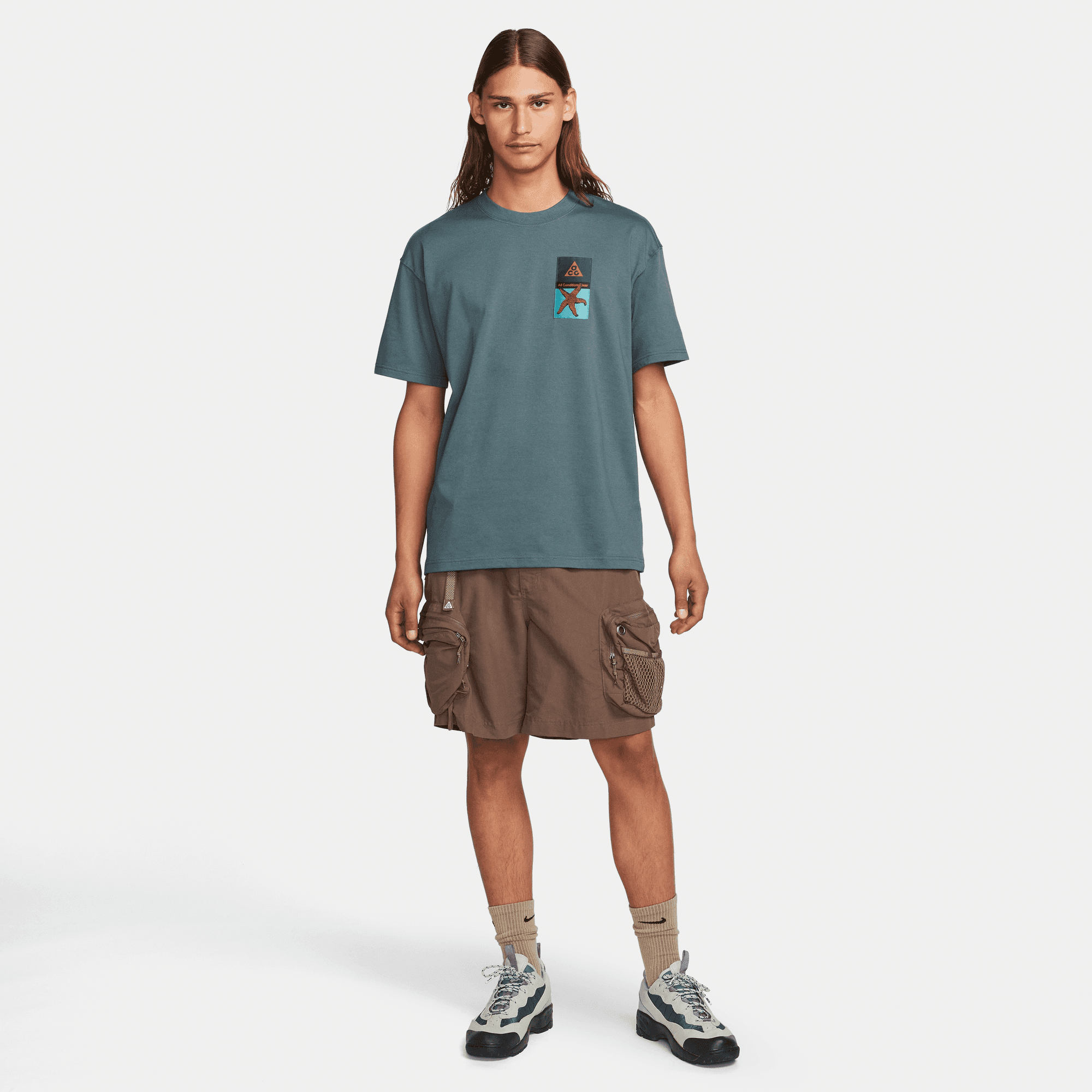 ACG S/S PATCH TEE - FADED SPRUCE