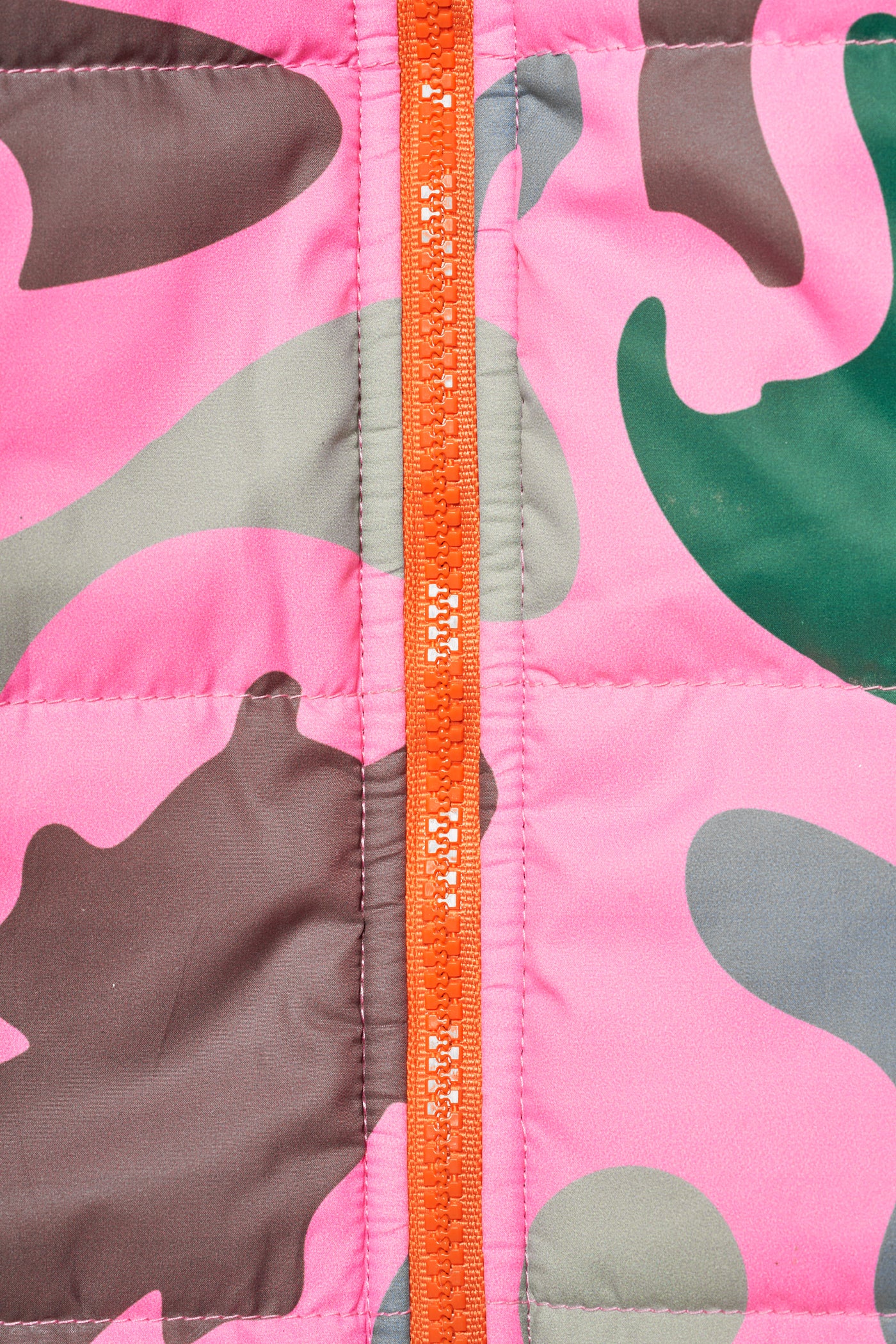 MILITARY CAMO PUFFER JACKET - PINK