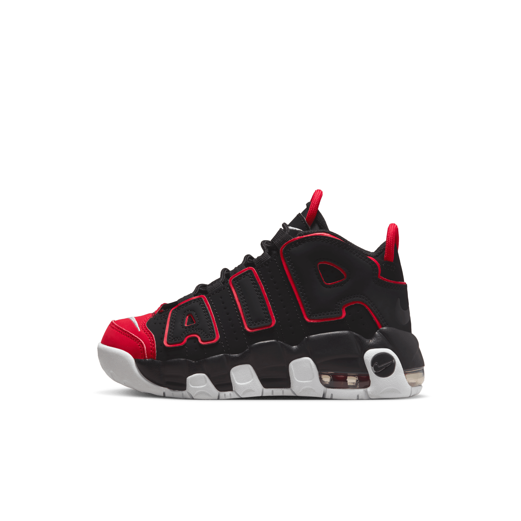 Nike air more uptempo red white black discount