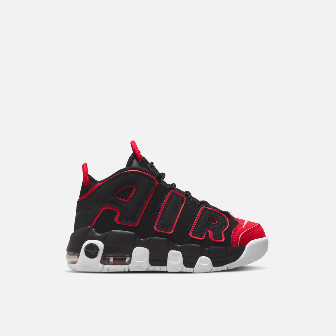 uptempo nike black and red