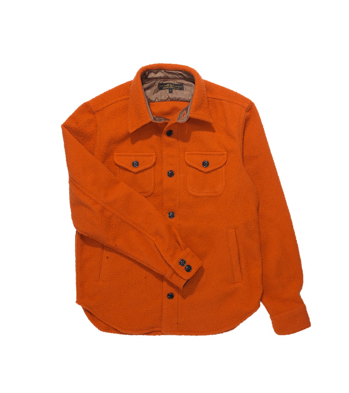 NEP WOOL OVERSHIRT - ORANGE