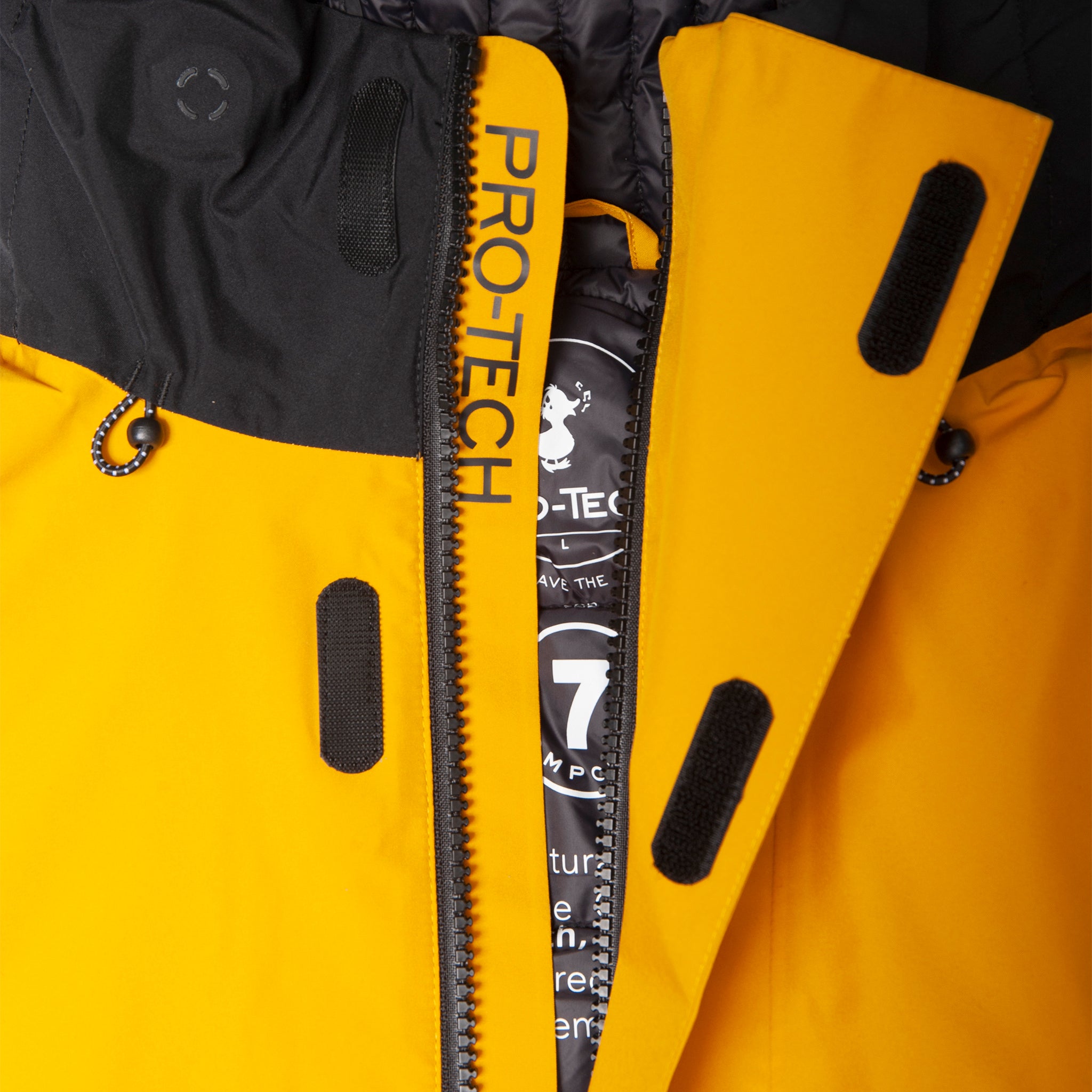 COMPOUND X SAVE THE DUCK ATTICUS LONG HOODED JACKET - GOLDEN / BLACK