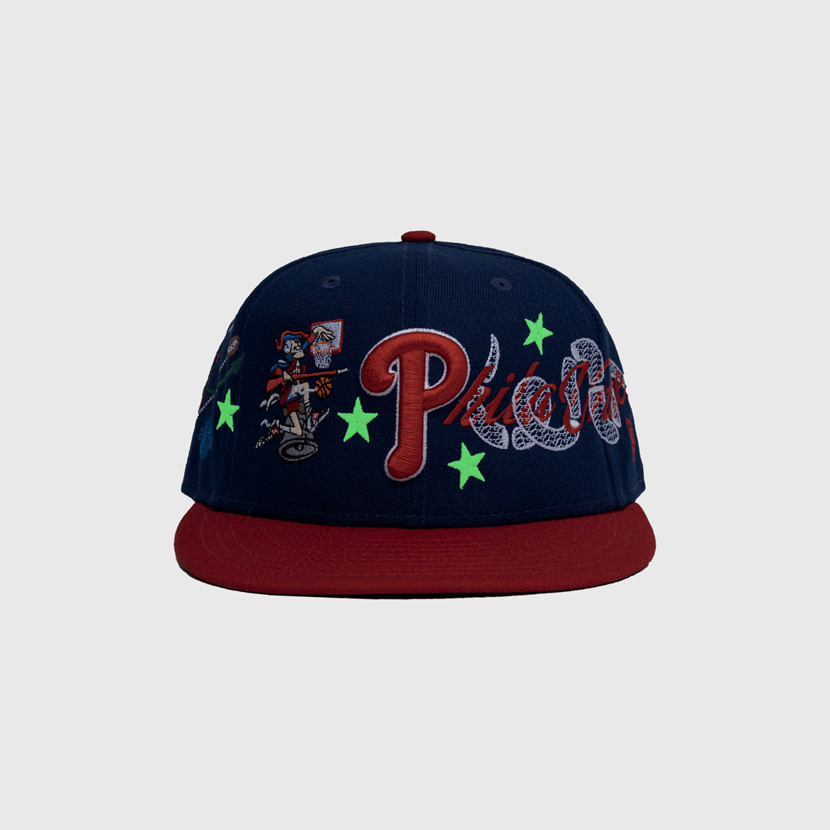 ARENA X 76ERS NEW ERA 5950 HAT - BLUE