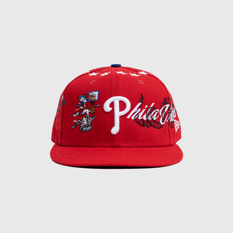 ARENA X 76ERS NEW ERA 5950 CAP - RED