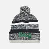 FLY EAGLES FLY NORTHWARD CUFF KNIT HAT - BLACK / WHITE / KELLY GREEN