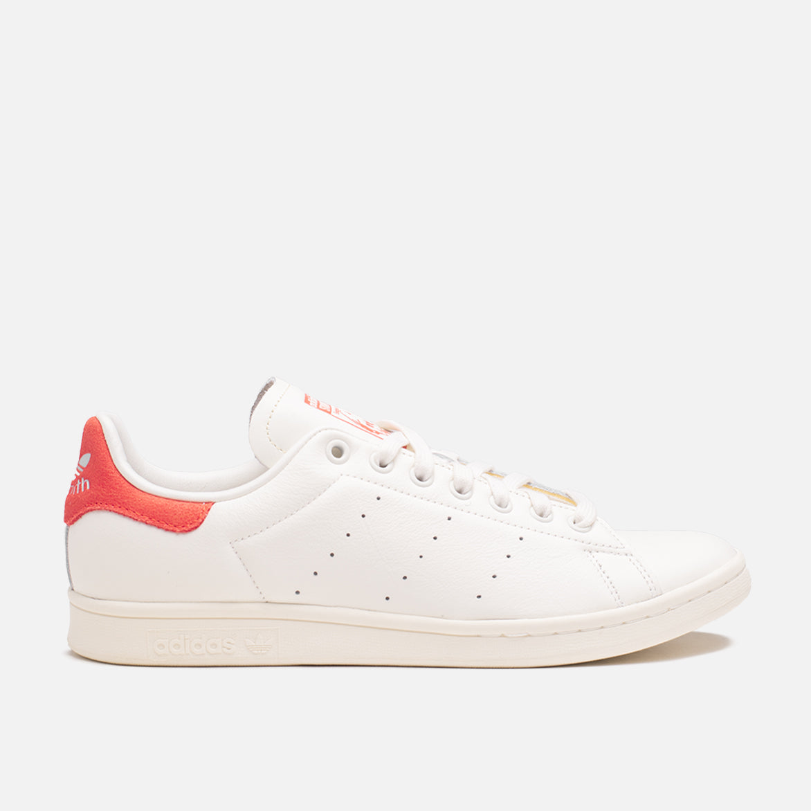 Red and white stan smith adidas Clearance