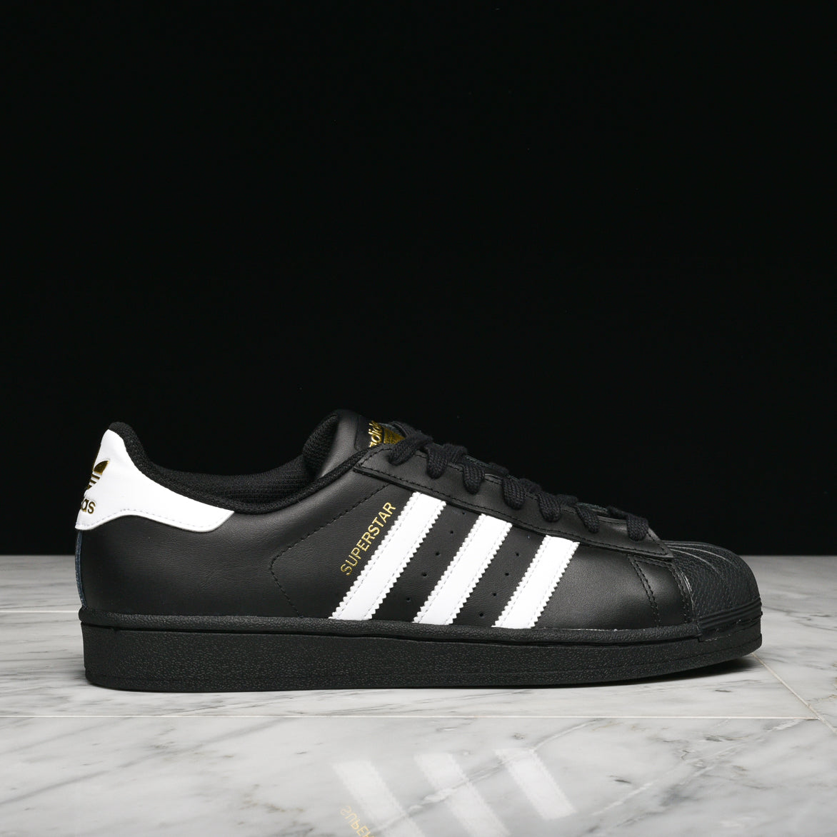 Adidas superstar black mono foundation Clearance